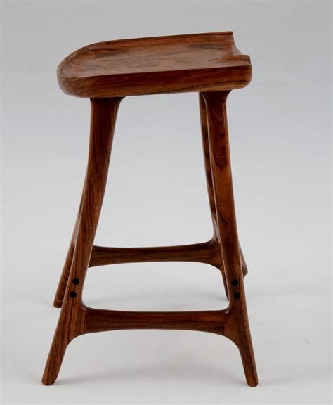 Buy Custom Made Figured Walnut Bar Stool Made To Order From Ed