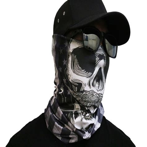 Face Mask Cowboy Skull Face Covering Bandana Seamless Multifunctional