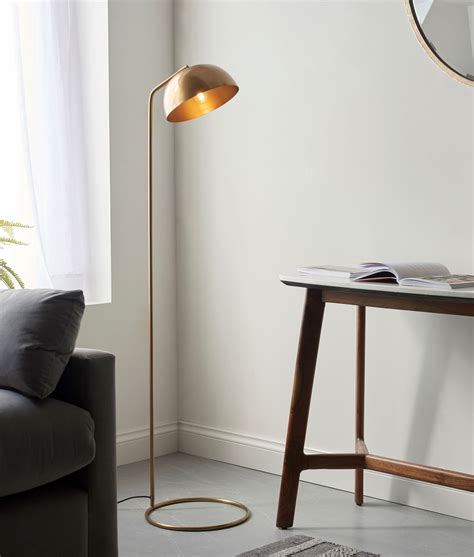 Dome Shade Slim Frame Floor Lamp Finishes