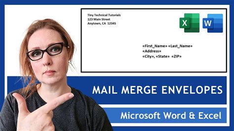 Mail Merge Tech Help Microsoft Excel First Names Envelope Computer