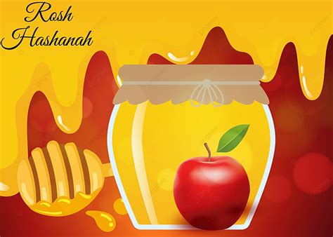 Rosh Hashanah Illustration Free Vector Design Background Food Celebration Holiday Background