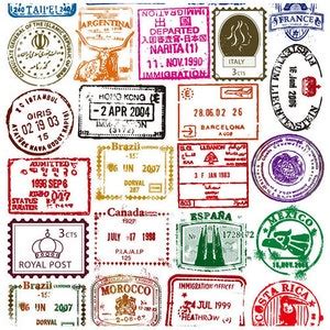 Passport Stamp Stickers Travel VISA Stamp Stickers National Park ...