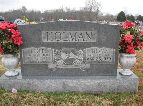 Jessie Tilman Holman Memorial Find A Grave