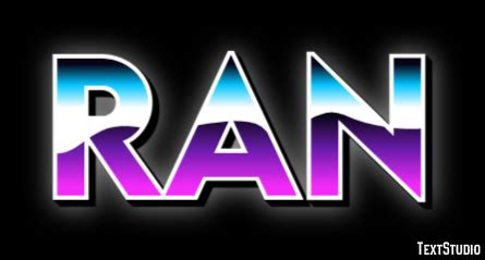ran text effect  logo design