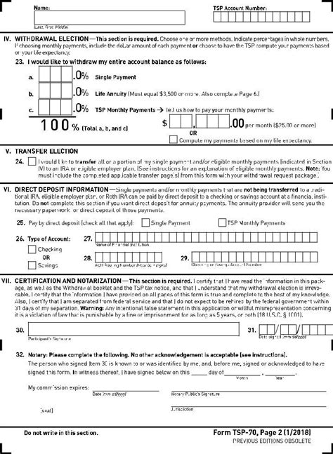 Tsp Form Fillable Printable Forms Free Online