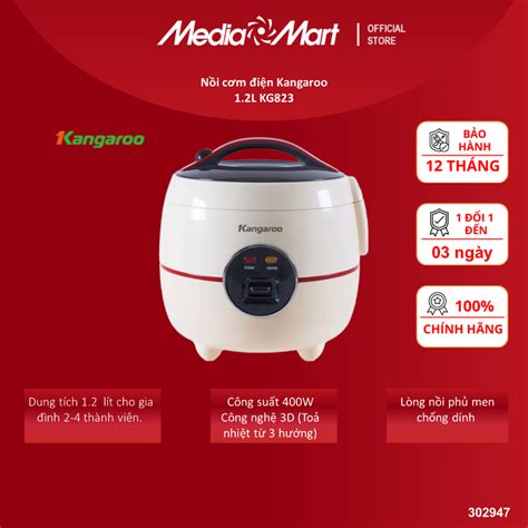 Nồi cơm điện Kangaroo 1.2L KG823 | Shopee Việt Nam