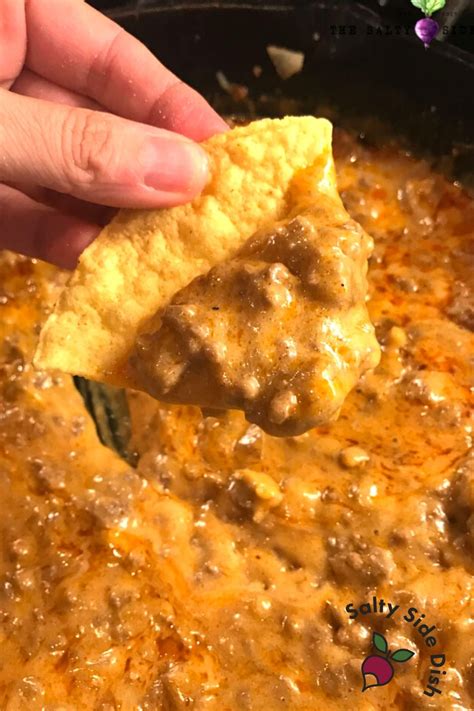 Enchilada Dip With Ground Beef In 15 Minutes Easy Side Dish Recipes