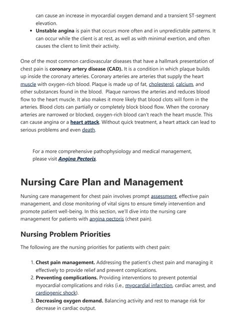 Solution 6 Chest Pain Angina Care Plan Nursing Diagnosis Studypool