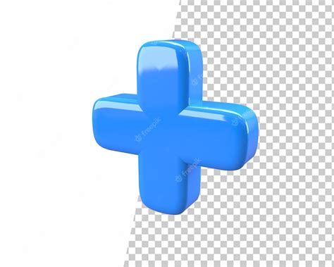Premium PSD | Medical plus blue sign 3d render