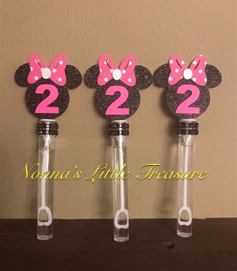 12 Minnie Mouse Bubble Wandsminnie Mouse Birthday Hot Pink Minnie