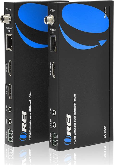 Orei Hdbaset Hdmi Extender Over Cat5e6 Ethernet Lan Cable Up To 500 Feet Ir Hdmi Loop Out