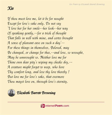 Xiv Poem by Elizabeth Barrett Browning