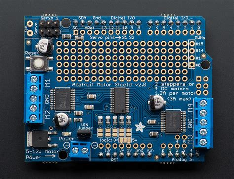 Adafruit Motorstepperservo Shield For Arduino V2 Kit V23 Elmwood