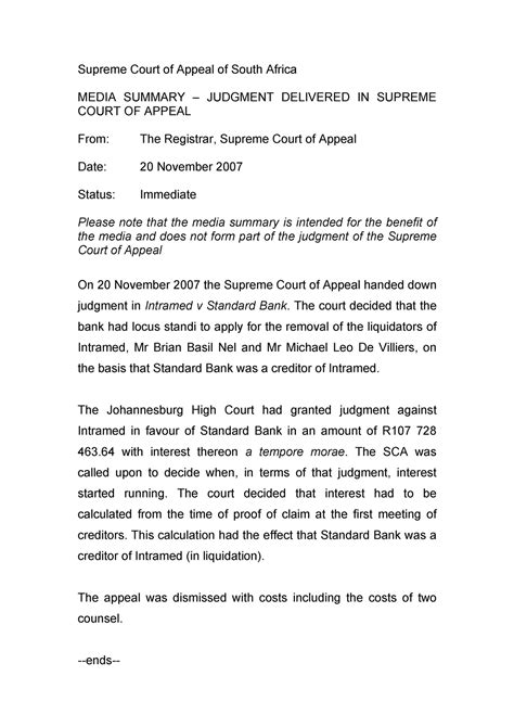 Supreme Court Of Appeal Za On X Media Summary Naidoo And