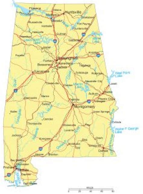 Tennessee Alabama State Line Map Printable Map