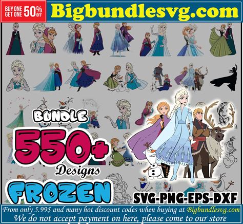 Frozen Bundle Svg Princess Frozen Svg Disney Princess Svg Inspire