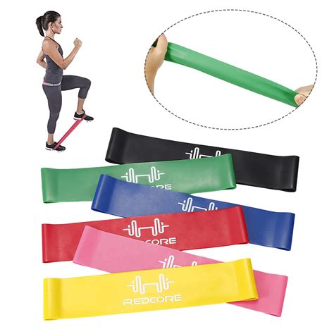 6 Colors Yoga Resistance Rubber Bands Indoor Outdoor Fitness Equipment