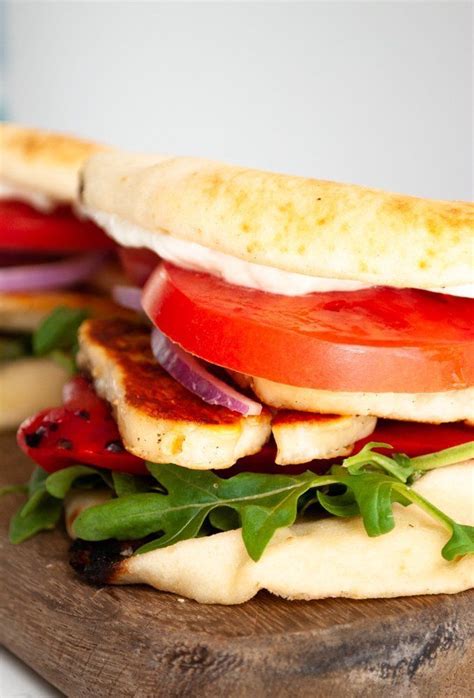 The Best Halloumi Sandwich Pan Fried Halloumi Cheese Sandwich With