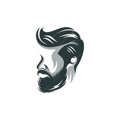 Premium Vector Vector Beard Man Logo Design Vector Illustration