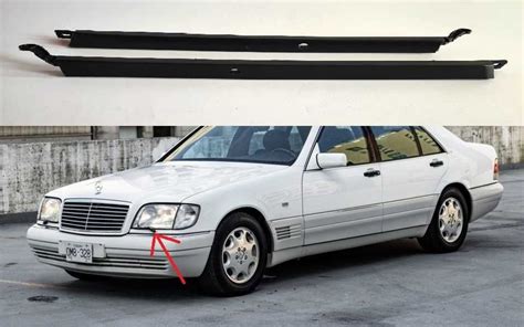 Лайсни фарове с дупка за чистачки Мерцедес 140 S Mercedes W140 Лайсна с ...