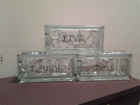 Live Laugh Love Light Up Glass Blocks Crafts Glass Blocks Love And Light