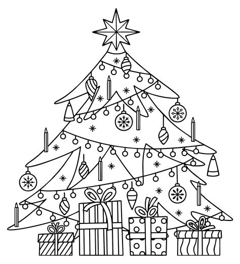 Printable Christmas Tree Coloring Pages