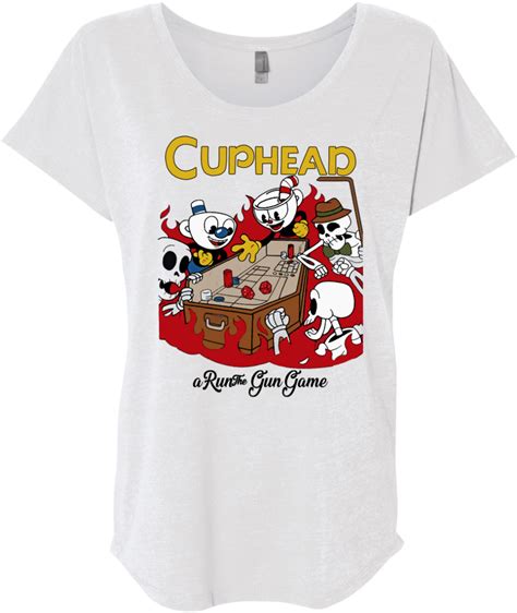 Cuphead A Run And Gun Game Shirt Triblend Dolman Sleeve Cuphead Don T Deal With The Devil