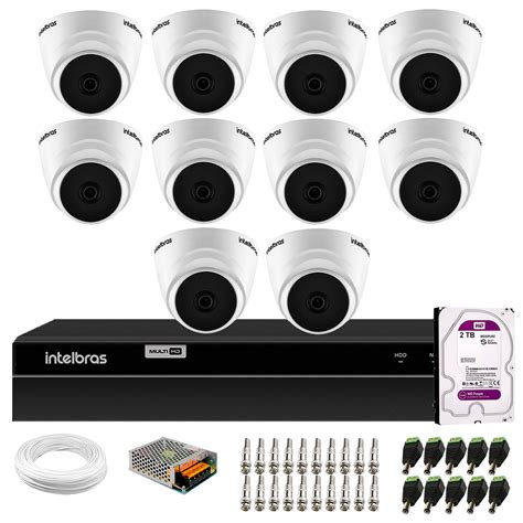 Kit C Meras Intelbras Vhl Dome Hdcvi Lite Hd P Lente Mm