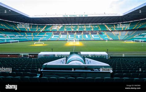 View Of Stands And Pitch At Celtic Park Home Of Celtic Football Club In