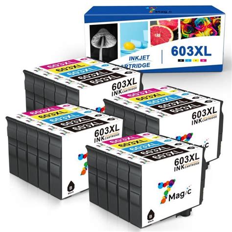 7MAGIC 603XL 20x Cartouches D Encre Pour Epson 603 XL Compatible Pour