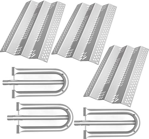 Boloda Grill Replacement Parts 3 Pack Heat Plate Shield With 3 Pack Burner Gas