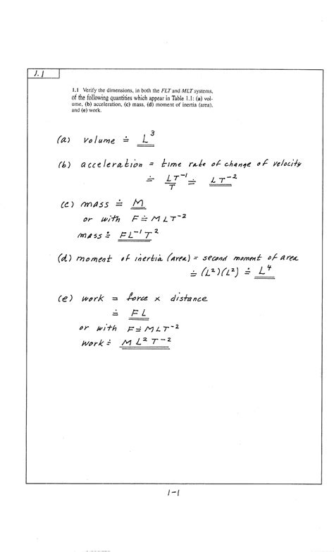 Ch01 Dynamics Ijmm W 1 Verify The Dimensions In Both The FLT