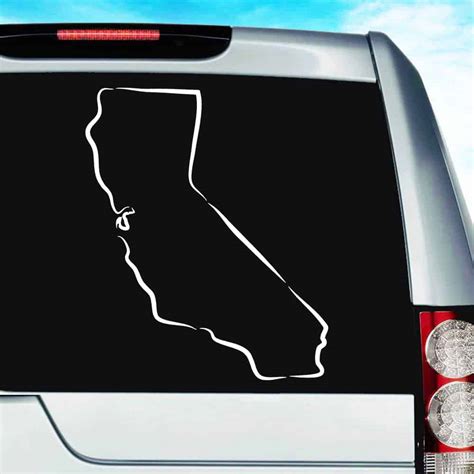 California State Outline Vinyl Car Window Decal Sticker