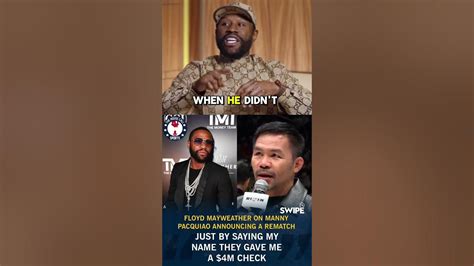 Floyd Mayweather Comments On Manny Pacquiao Floydmayweather Boxing