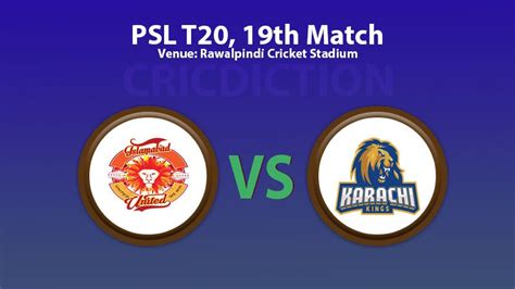 Islamabad United Vs Karachi Kings Head To Head Records Iu Head To Head