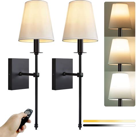 Passica Decor Battery Operated Wall Sconces Set Of Two Wireless Lamps