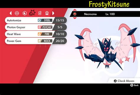 Iv Ultra Square Shiny Dawn Wings Dusk Mane Necrozma Pokemon Sword