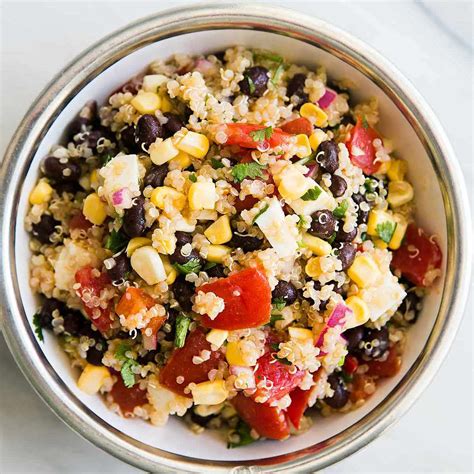 Mexican Quinoa Salad With Black Beans Corn And Tomatoes