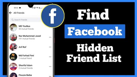 How To Find Facebook Hidden Friend List See Hidden Friend List Of