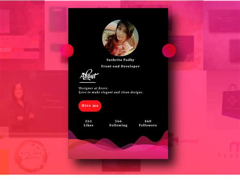 Profile Card Ui Design by Sushrita Padhy on Dribbble