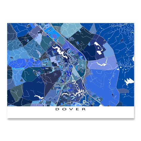 Dover Map Print, Delaware, USA — Maps As Art