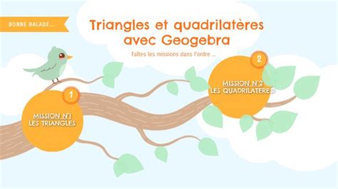 Triangles et quadrilatères avec Geogebra