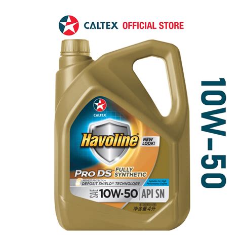 CALTEX Havoline ProDS SAE 10W 50 Fully Synthetic Engine Oil 4 LITERS