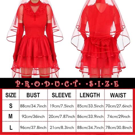 Women Halloween Cos Bride Costume Set Adult Red Gothic Wedding Dress