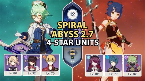 4 Star Units Run 4 Star Weapons Spiral Abyss 2 7 Floor 12 9 Star