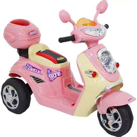 Moto Lambreta Elétrica Infantil 6v Rosa Belfix Moto Elétrica