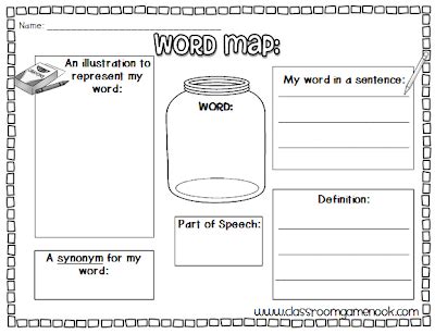 Classroom Freebies: Word Map {Vocabulary Practice}