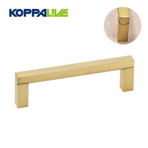 Koppalive European Gold Square Kitchen Cabinet Door Handle T Bar