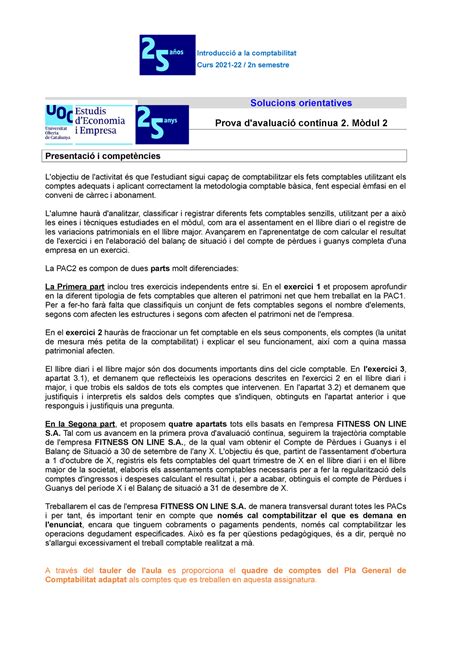 Introducci Comptabilitat Pac Proposta Soluci V Introducci