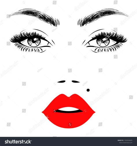 Womans Sexy Luxurious Eyes Perfectly Shaped Stock Vector Royalty Free 1332034025 Shutterstock